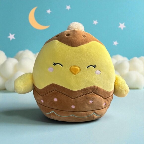 SQUISHMALLOWS JAZWARES 16" AIMEE THE CHICK N A CHOCOLATE EGG PLUSH PILLOW - Picture 1 of 5